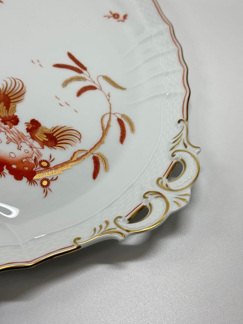 【希少 】Richard Ginori レッドコック 取手付 大皿 プレート