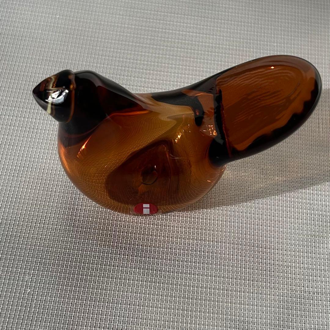 イッタラ　オイバ・トイッカ ガラスの鳥 シエッポ Sieppo カッパーレモン