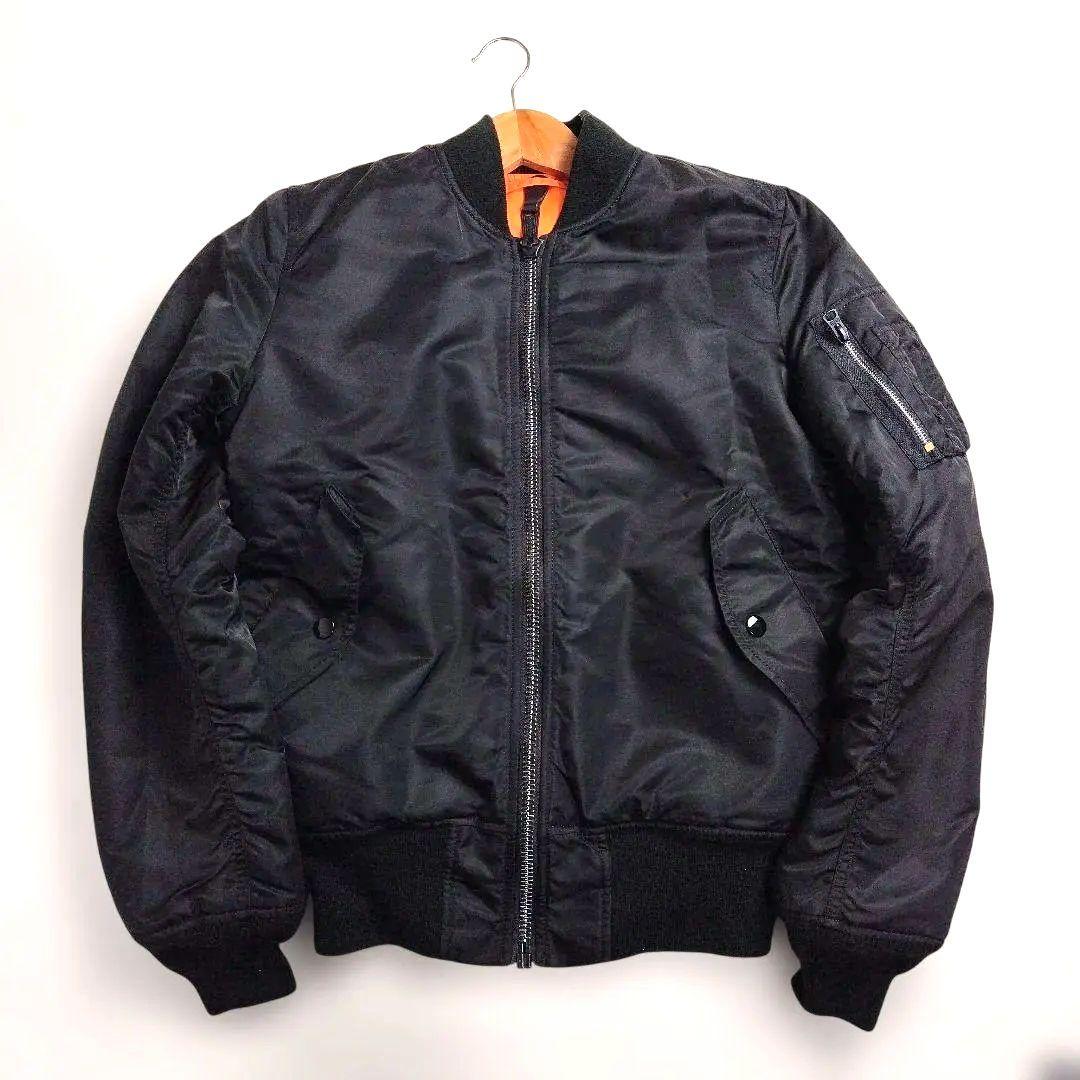 ✨極美品✨　アルファ　MA-1 フライトジャケット　ブラック　黒　X S
