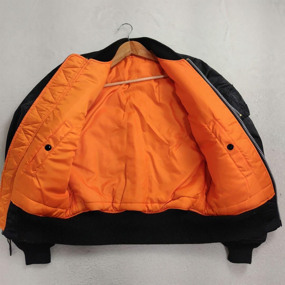 ✨極美品✨　アルファ　MA-1 フライトジャケット　ブラック　黒　X S