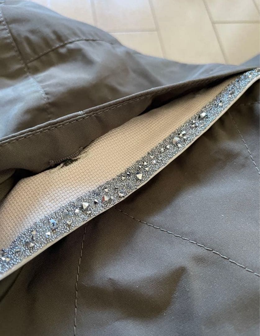 k*e様 美品エスマックスマーラカーキ 撥水テクニカルナイロンタフタロングコート