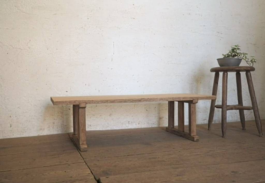 1097 ナチュラルテイストなローテーブル　文机　展示台　剥離家具　レトロ古家具