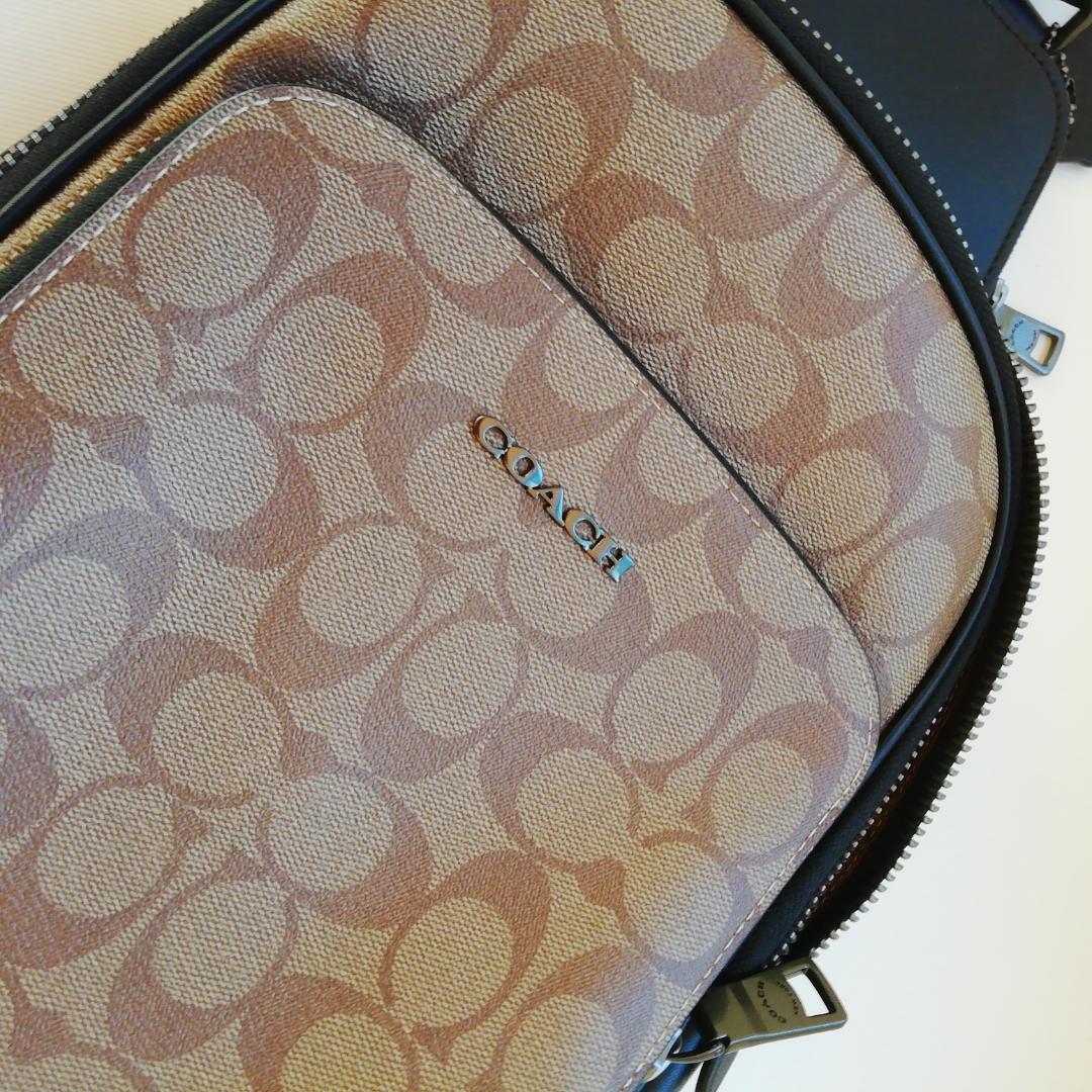 正規店購入★コーチ★シグネチャー★レザーボディバッグ★新品、袋付き