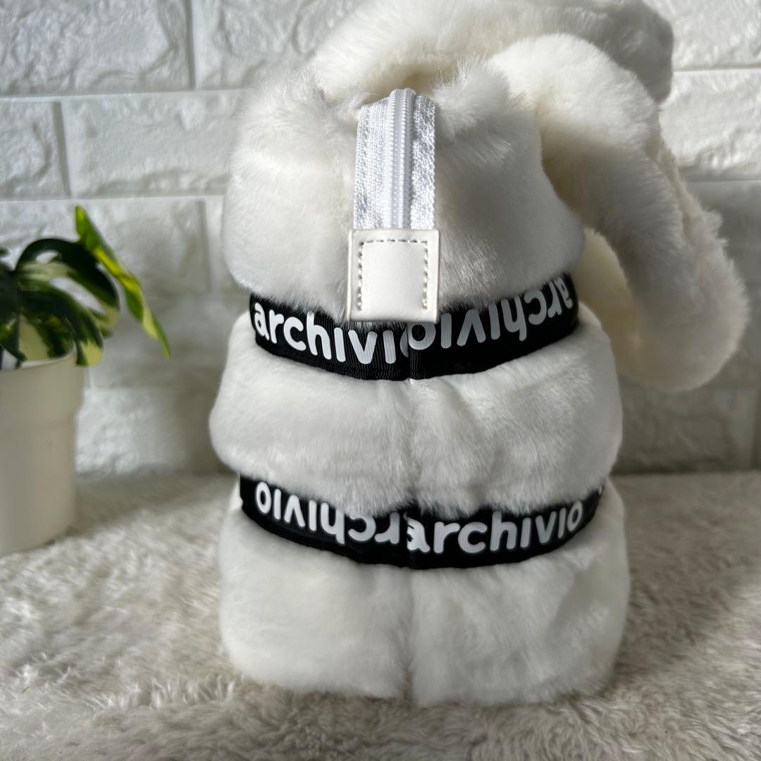 ARCHIVIO アルチビオ カートバッグ ファー ホワイト系