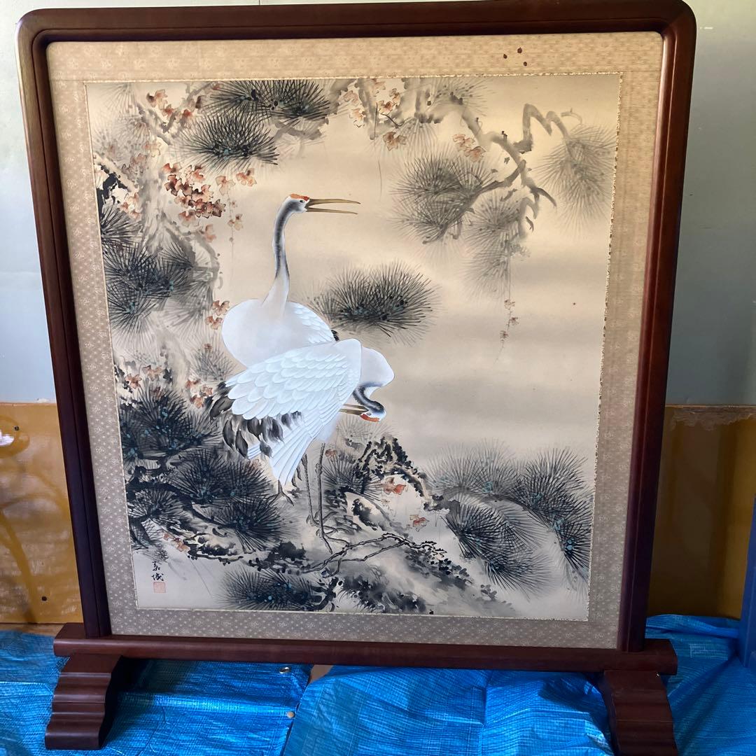 最終値下げ‼️希少・華麗‼️縁起物‼️和風衝立　アンティーク　レトロ