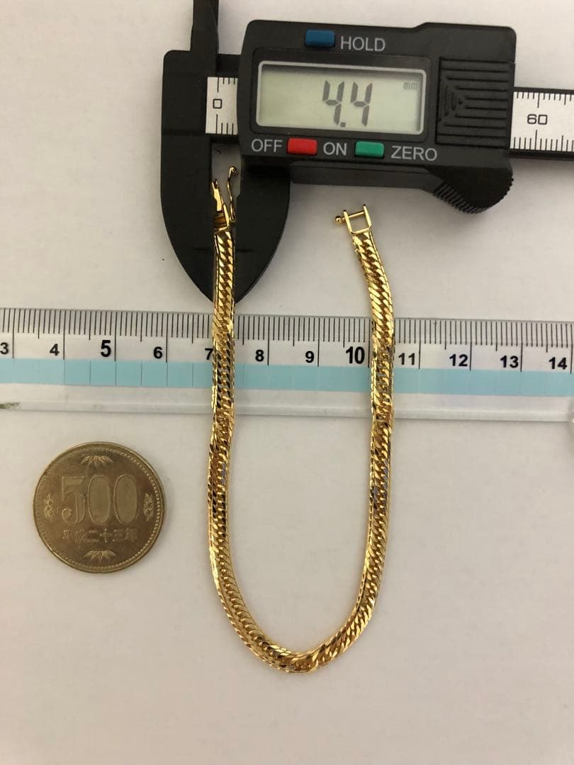 K18喜平ブレスレット　16面トリプルカット mカット