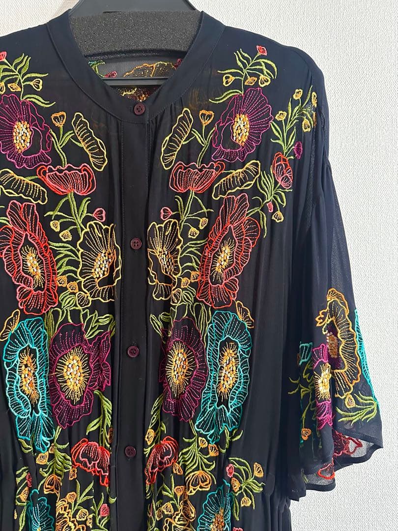 gracecontinental 花柄刺繍 ロングドレス