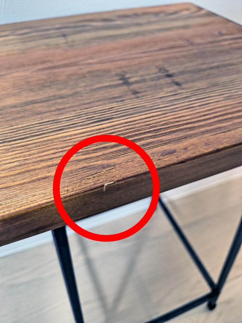 【一部傷あり】アデペシュ　ヴィンテージ加工有りのアイアンスツール