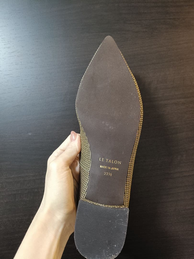 LE TALON パンプス 3cmポインテッドニュアンスバックルパンプス