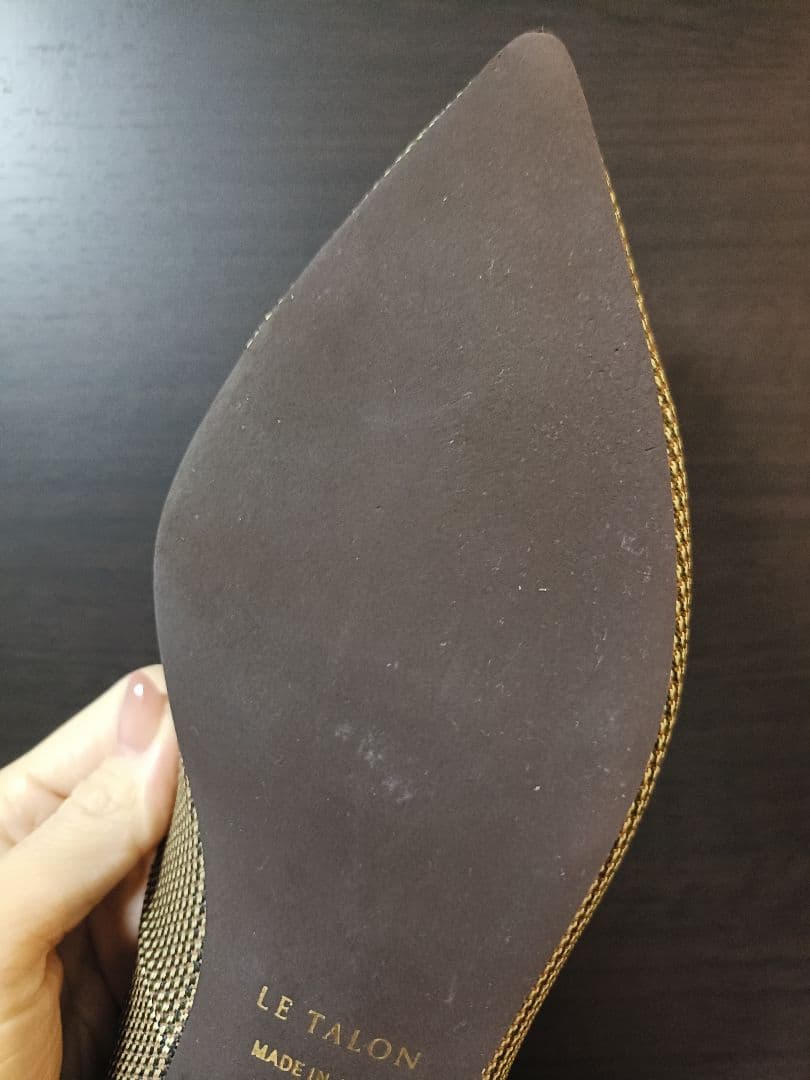 LE TALON パンプス 3cmポインテッドニュアンスバックルパンプス