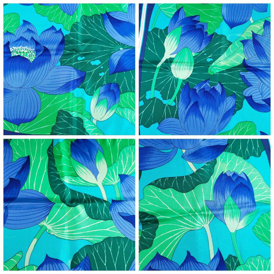 HERMES カレ90 スカーフ　FLEURS DE LOTUS 蓮の花