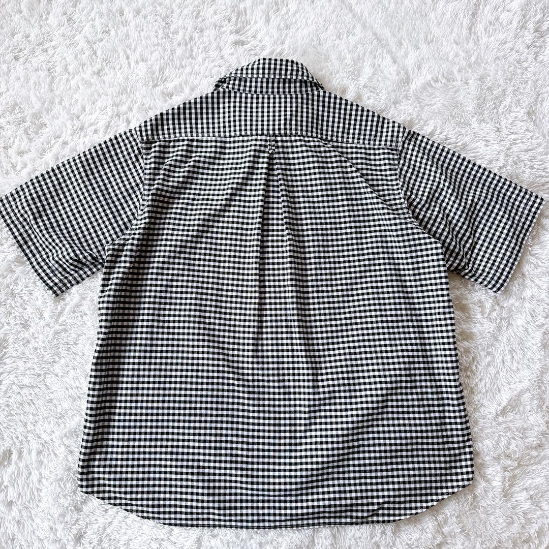DANTON ダントン 半袖プルオーバー シャツ 丸襟 ギンガムチェック 38