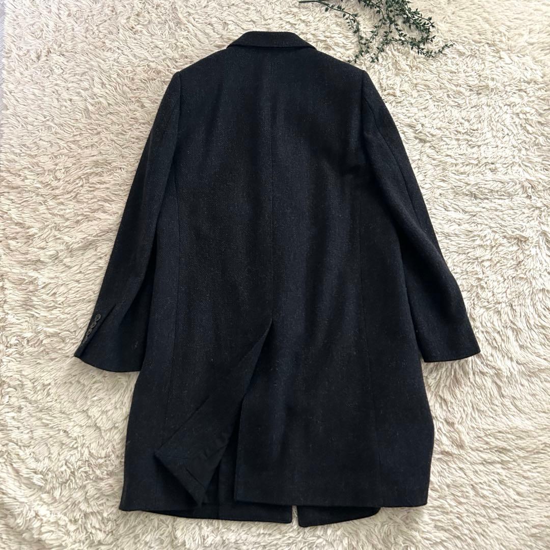 マーガレットハウエル ヘリンボーン ウール 比翼ボタン チェスターコート