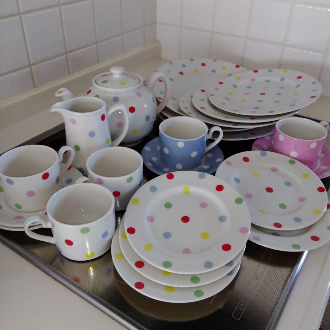 キャスキッドソン　水玉模様 食器合計２２点セット　未使用含む