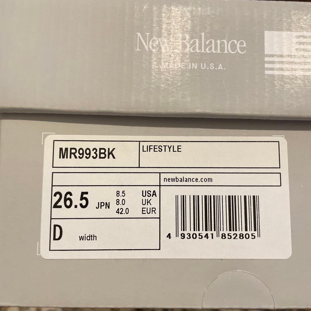 New Balance 993 ニューバランス993 BLACK black