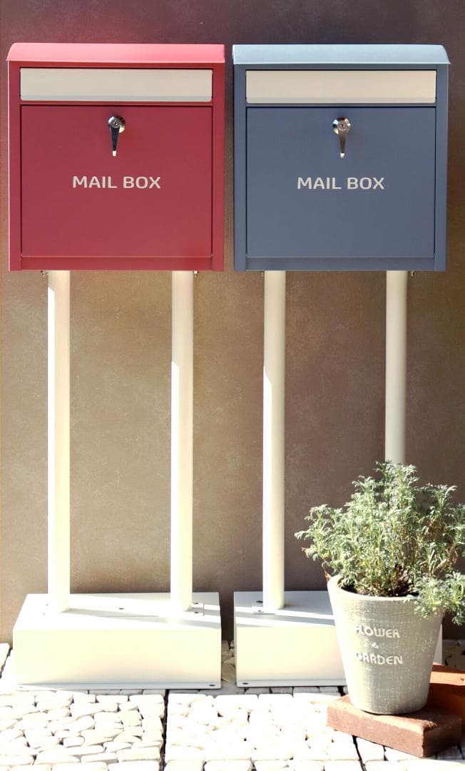 MJ PT OG　スタンドポスト　郵便ポスト　ブルー