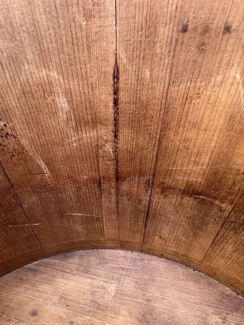 漬物樽　木製　蓋付き③