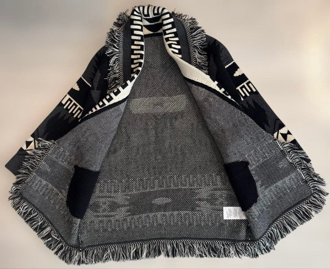 イタリア製　メンズ　ノルディック　厚手　ニット　カーディガン　L-LL