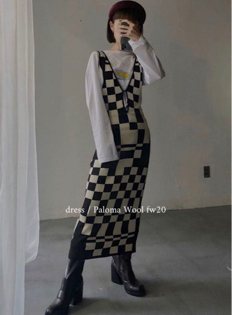 パロマウール チェッカー ワンピース