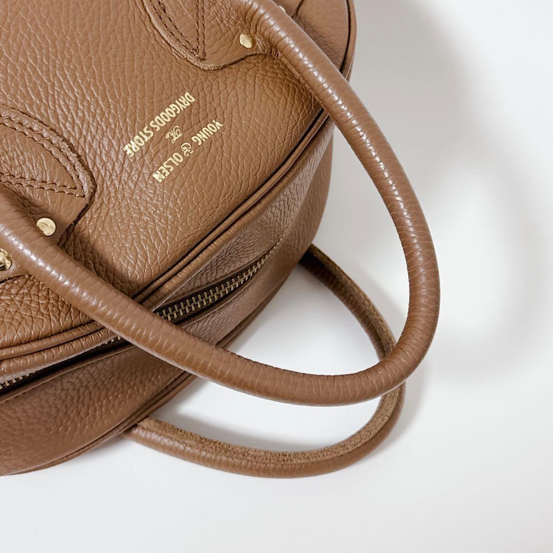 【24時間以内発送】ヤングアンドオルセン　キャメル　ボストンバッグ　ショルダー