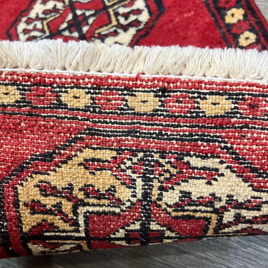 31cmx61ミニラグあがりかまちラグ　ヴィンテージ ラグパキスタン手織り絨毯