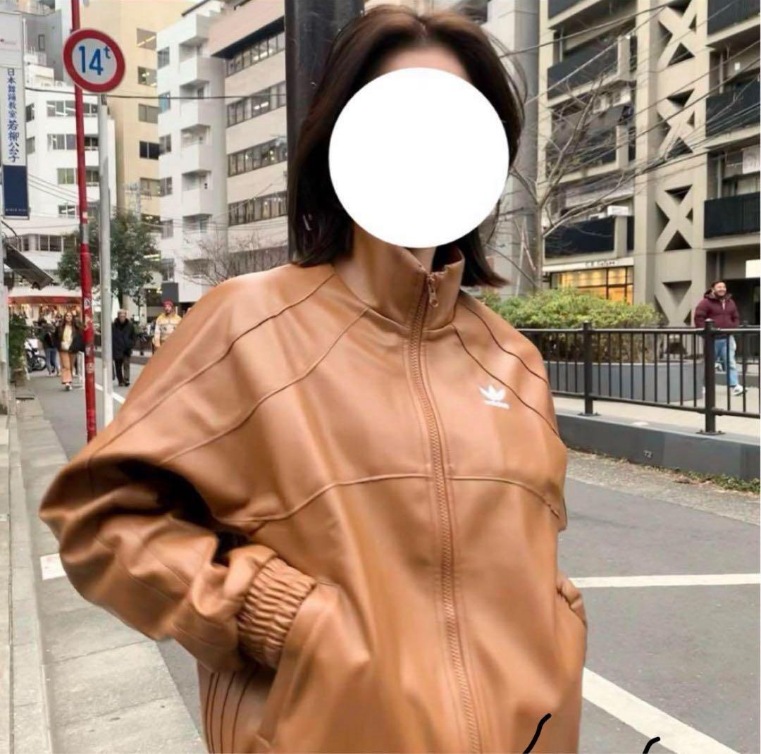 adidas ブラウン レザージャケット