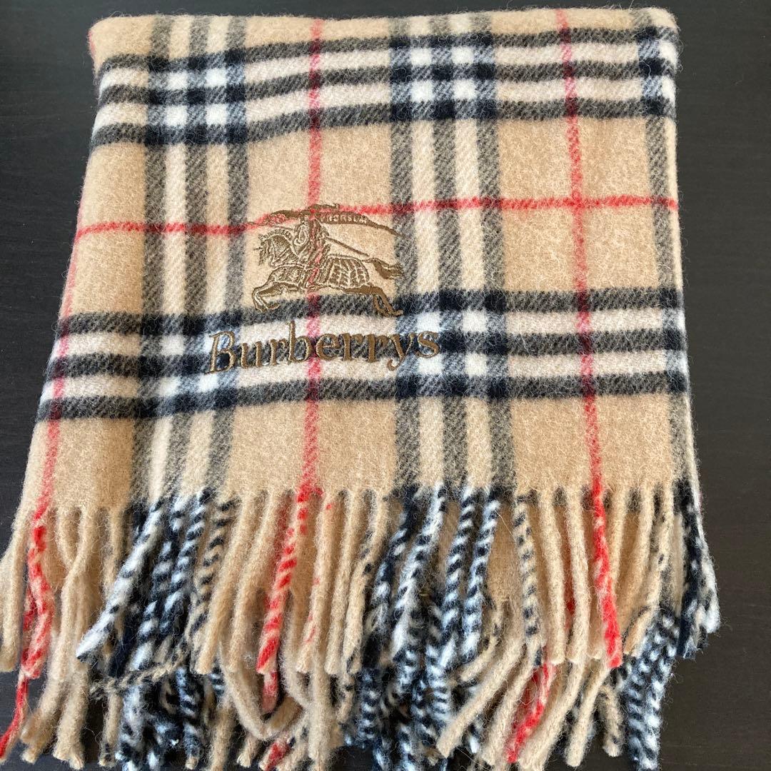 バーバリー　ひざ掛け　65×120 日本製　ノバチェック　ホースマーク　刺繍