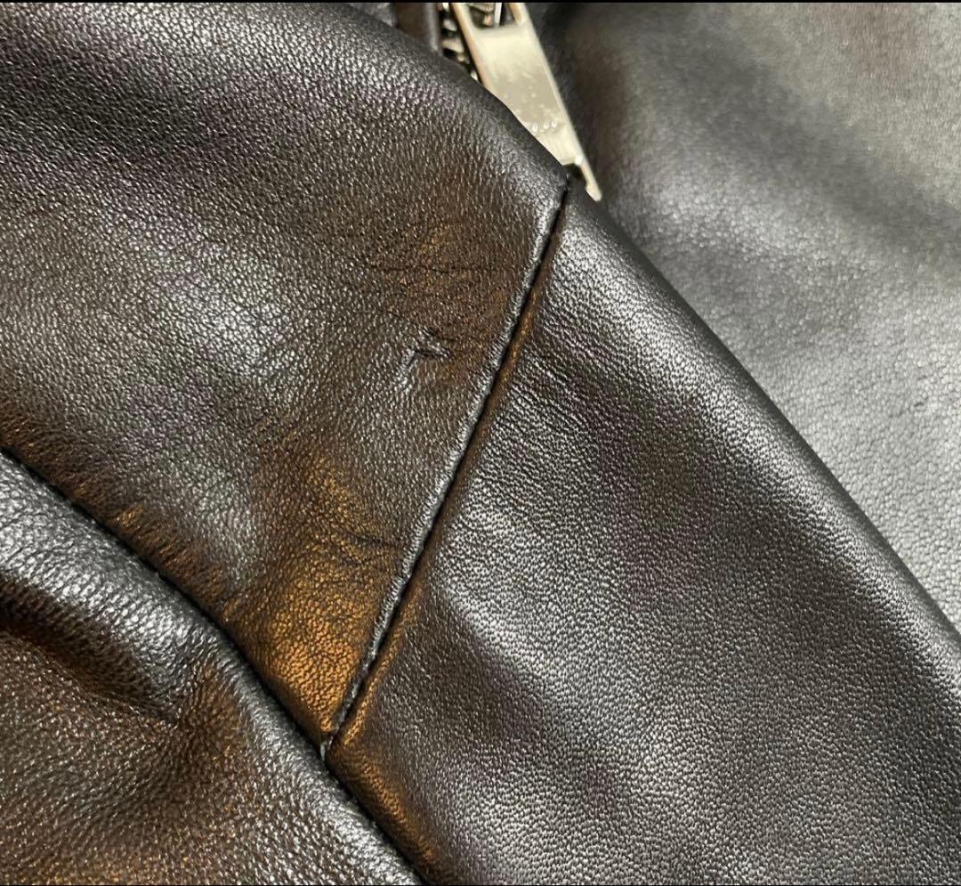 ZARA リアルレザー　本革　ライダースジャケット