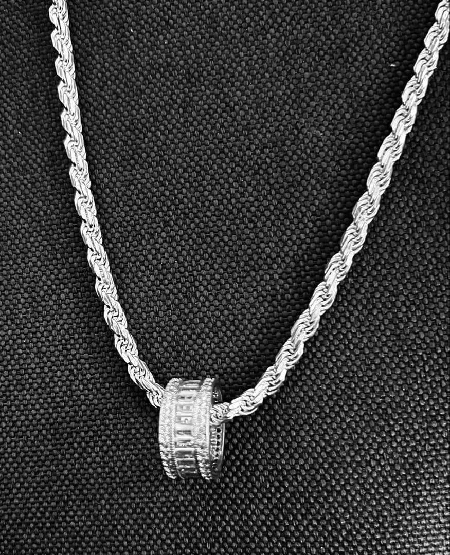 ハワイアンジュエリー✨フレンチロープチェーン＆avalanche系czダイヤ美品