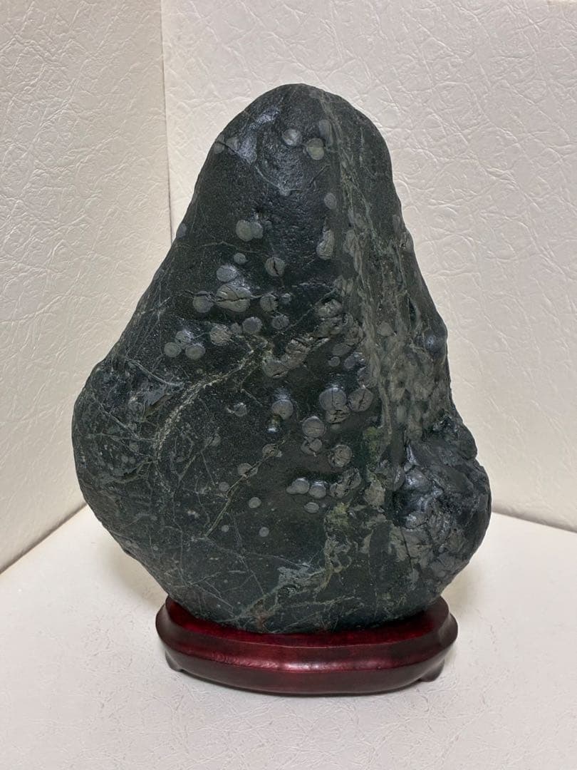 北海道梅花石AE 木製台座付き