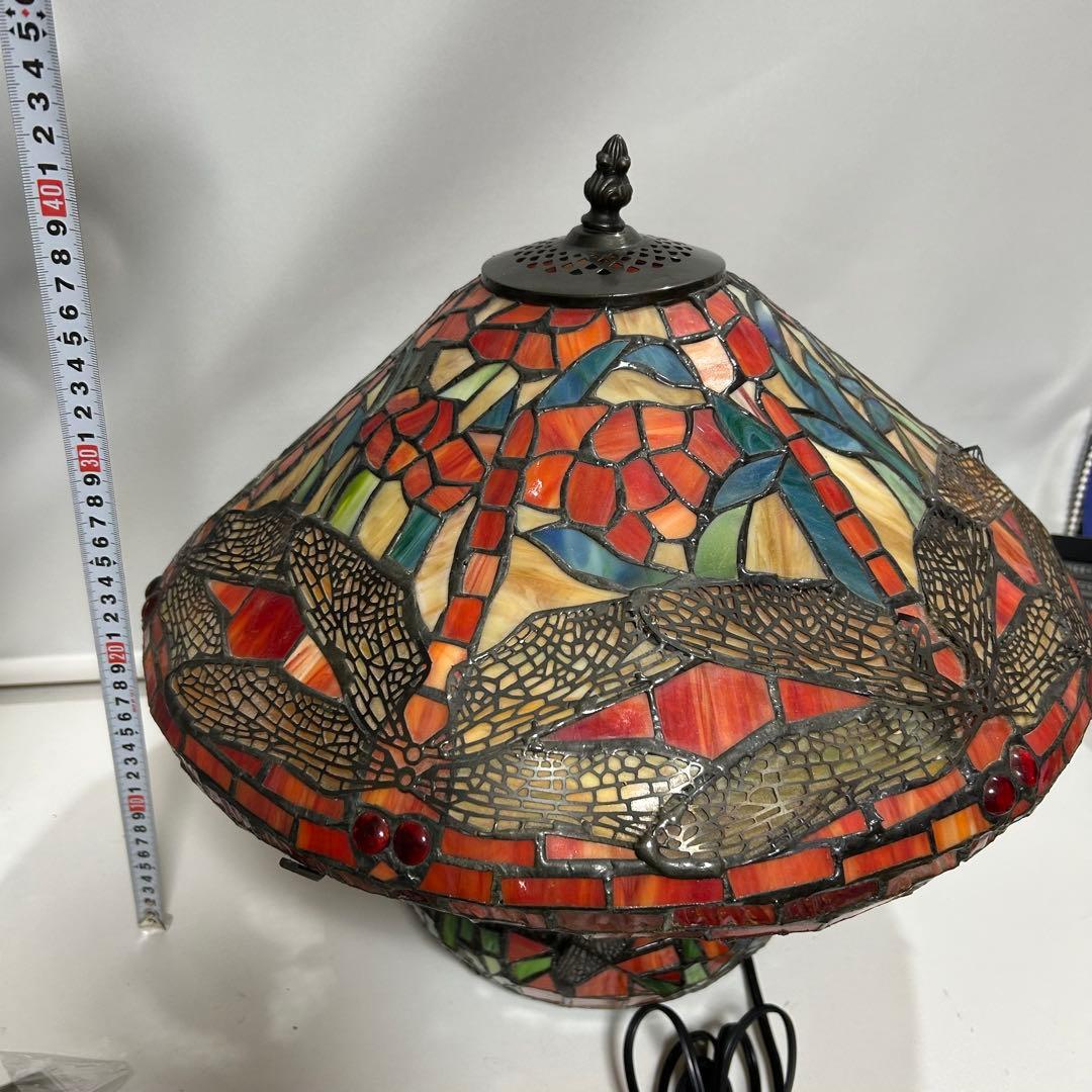 vintege■ティファニー調ステンドグラスランプ 蜻蛉　照明　綺麗