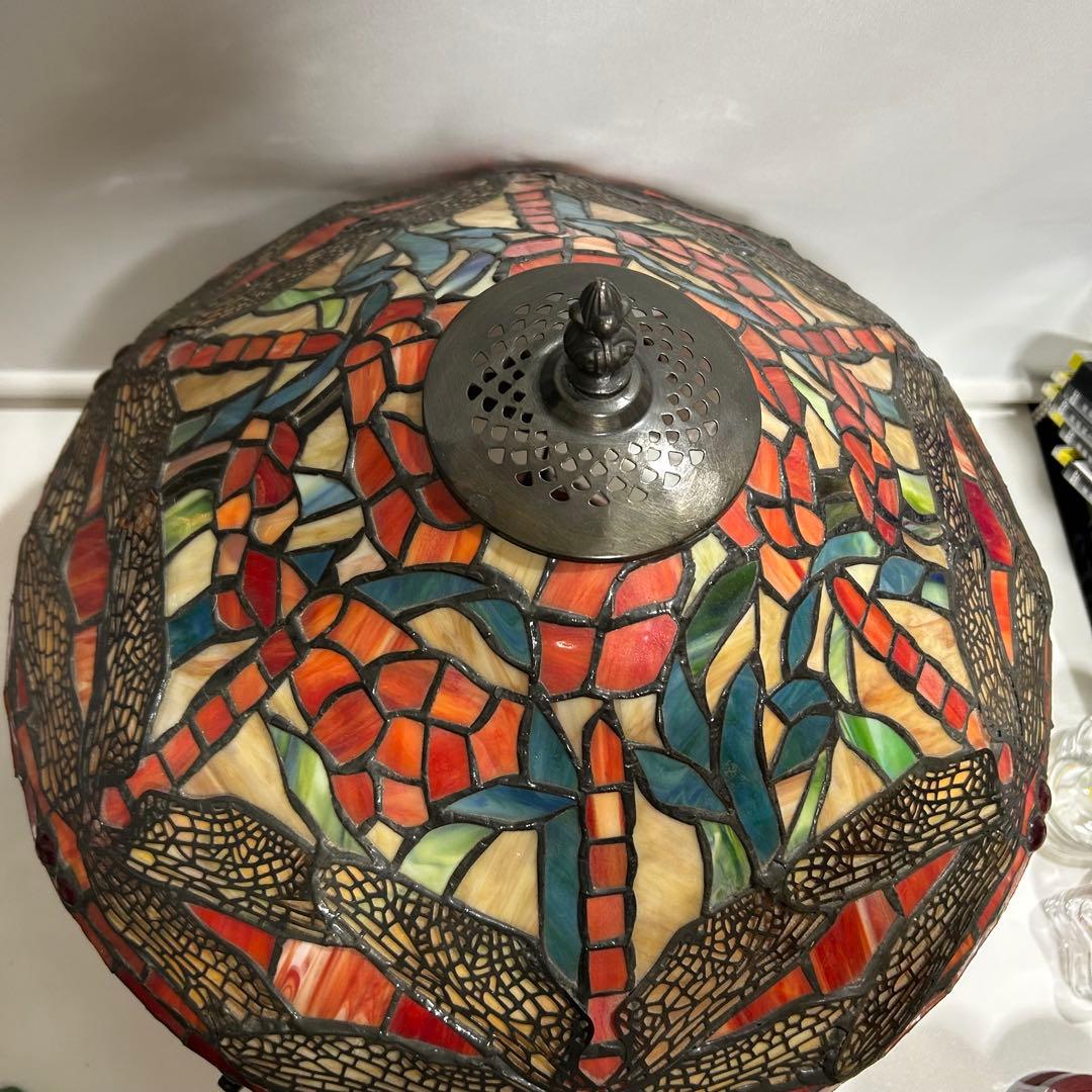vintege■ティファニー調ステンドグラスランプ 蜻蛉　照明　綺麗