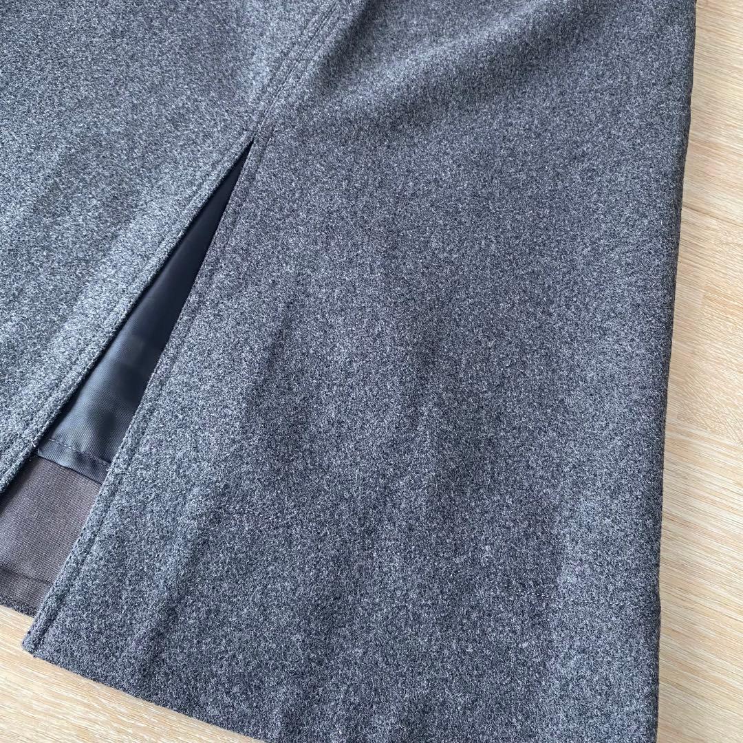 新品タグ付き Spick & Span メルトントラペーズスカート 34 グレー