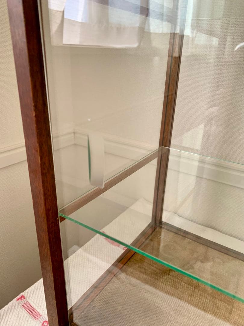 イギリスアンティーク　ガラスショーケース　ヴィンテージ　手渡しのみ　★発送不可