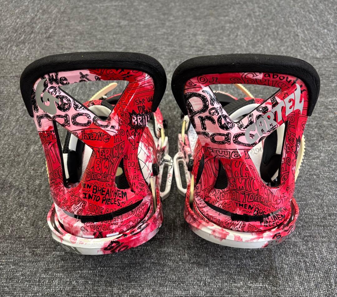 BURTON CARTEL EST バートン ビンディング Lサイズ 赤/白