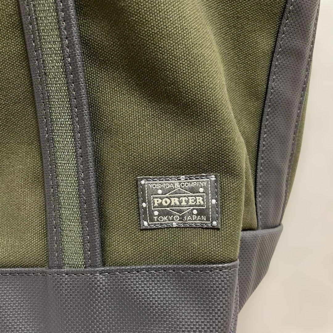 美品　PORTER ポーター ボーイフレンドトート トートバッグ　M カーキ