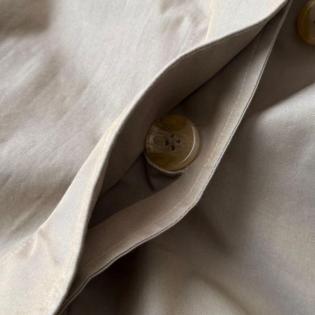 バーバリー　ステンカラーコート　ベルト付き　ノバチェック ハニーベージュ 丸善