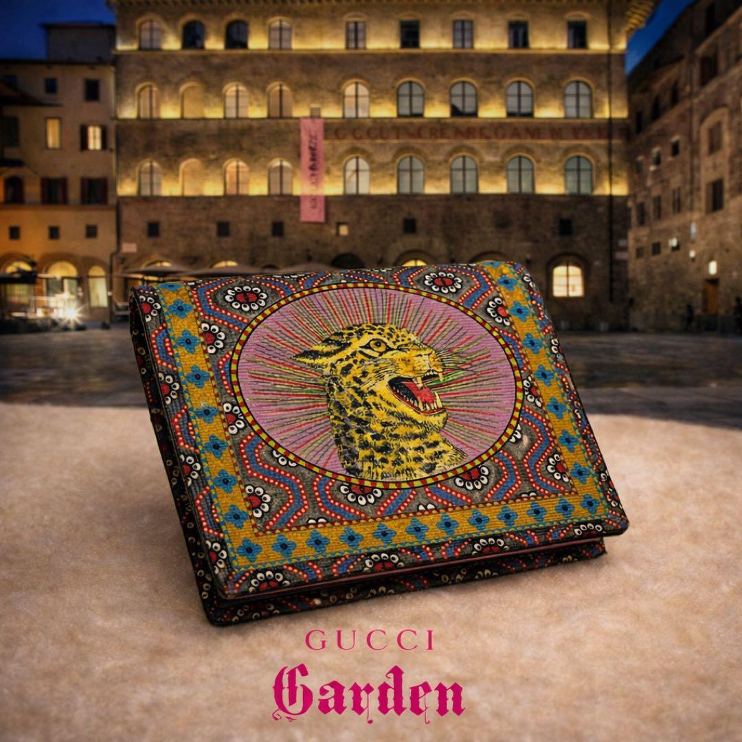 希少！GUCCI GARDEN☆限定 二つ折り財布 コンパクトウォレット