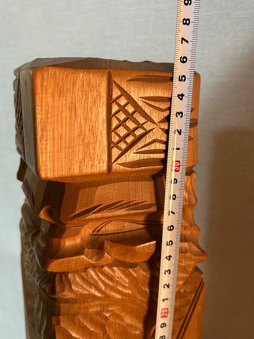 ビンテージ 木彫り ニポポ人形 夫婦 約40cm 幸福 家内安全　昭和レトロ希少