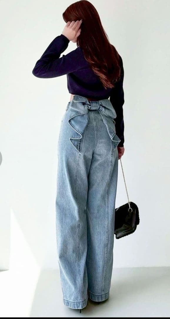 リゼクシー　バックリボンデニムパンツ