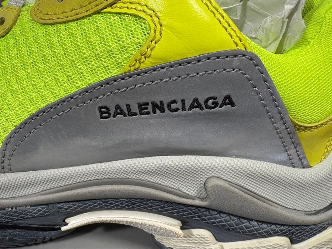 美品❗️BALENCIAGA Triple-S ネオンイエロー 41