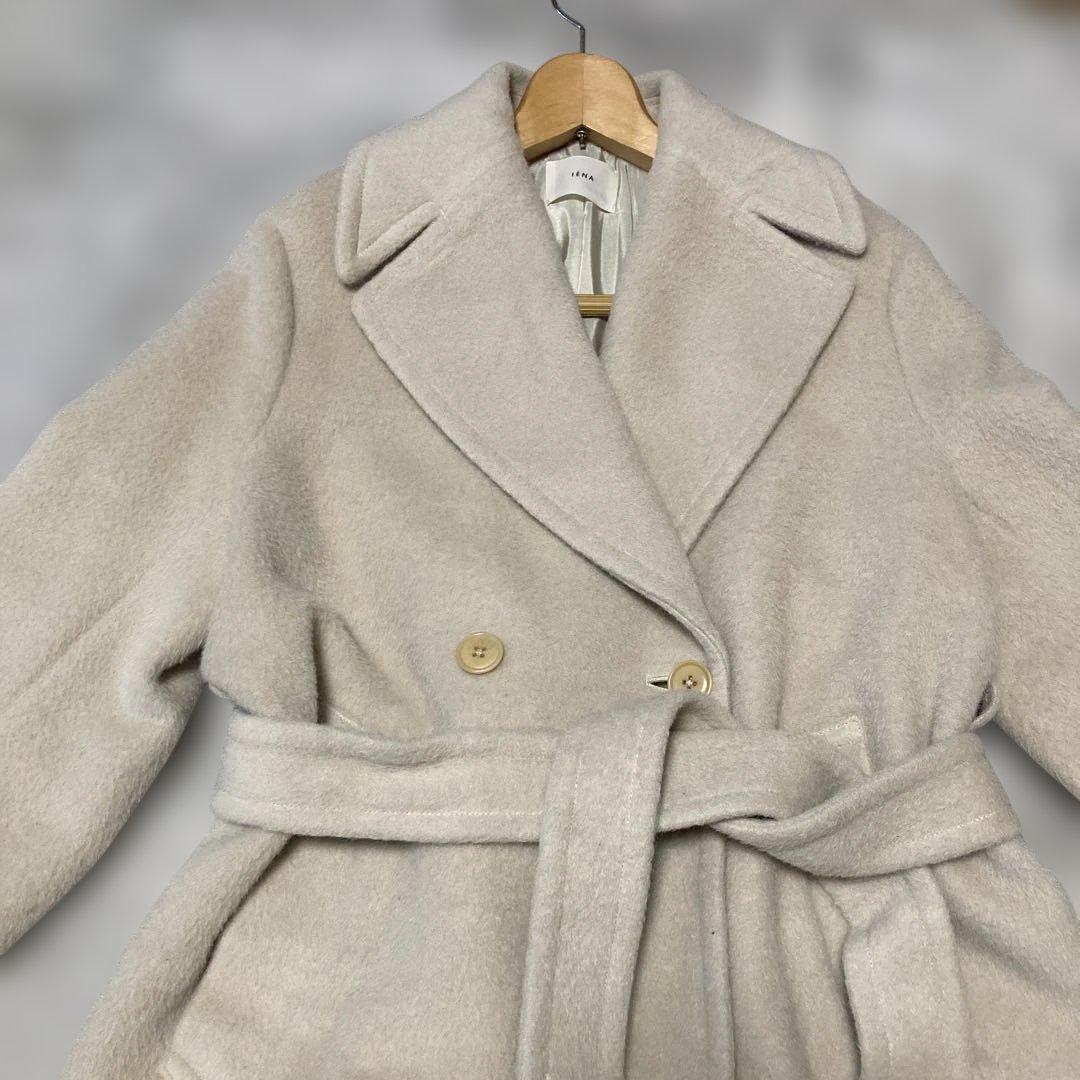IENAロングコート★アルパカ2入りウールコート★38.M