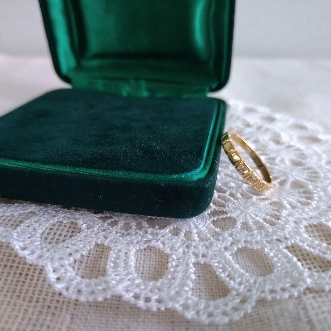 ジュエリーマキ　K18　YG　11号　ダイヤモンド　リング