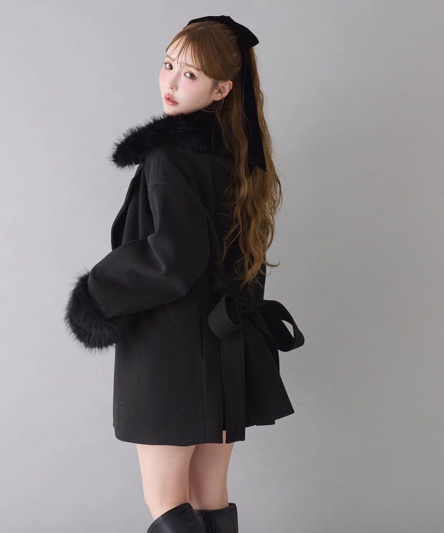 【即購入OK】NICE CLAUP ファーコート 黒 M 3WAY 美品 完売品