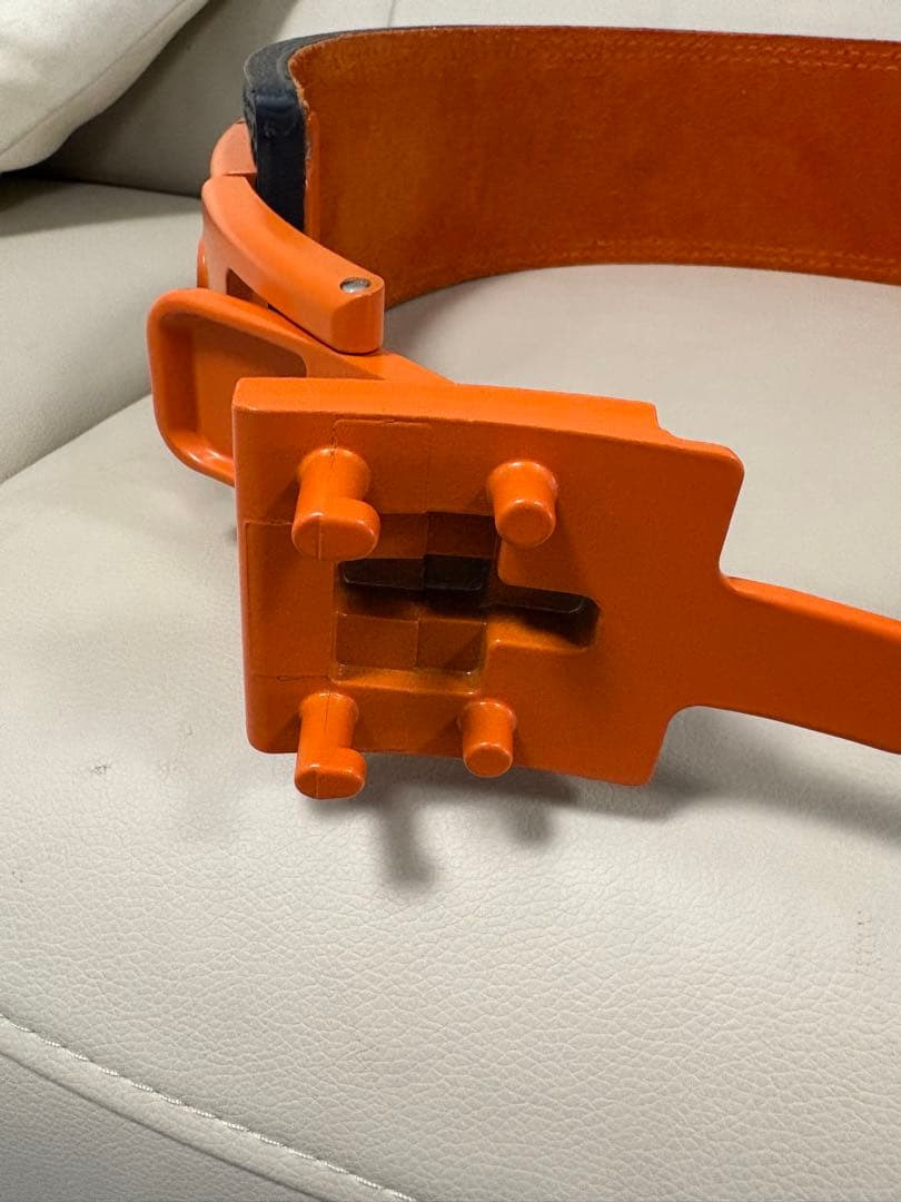 SBD トレーニング・パワーベルト グレー/オレンジ 10mm Lサイズ