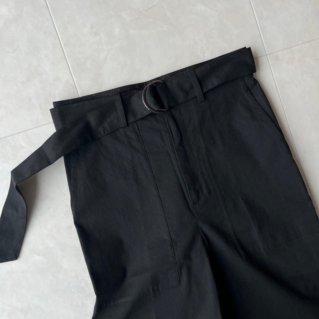 23区 コットンリネンダブルブレストストレッチセットアップ　黒　30