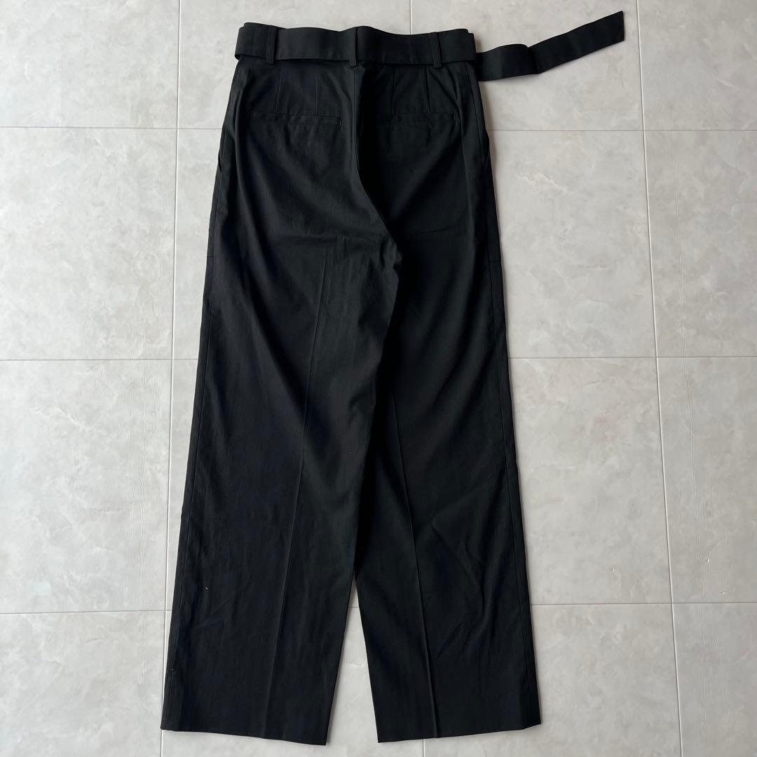 23区 コットンリネンダブルブレストストレッチセットアップ　黒　30