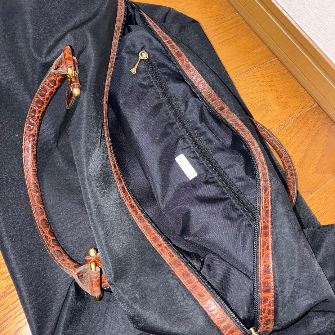 のの◾️BALENCIAGA ヴィンテージ ボストンバッグ大クロコダイル型