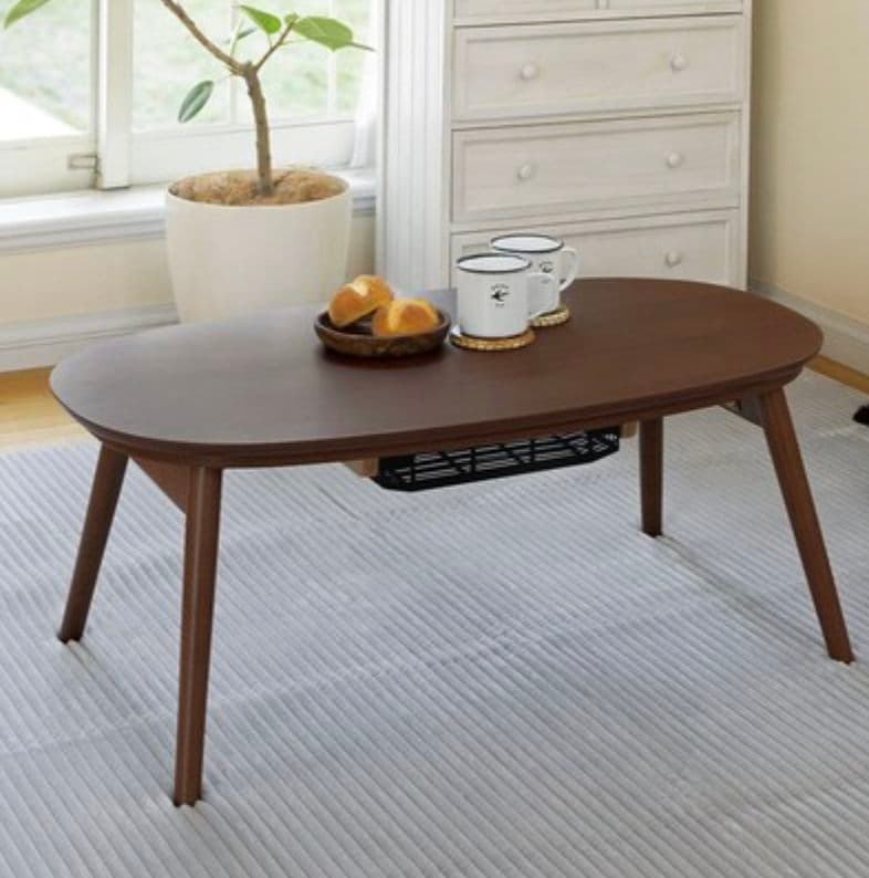 ニトリ 折れ脚カジュアルこたつ 木目調 幅90×奥行50×高さ35.5cm