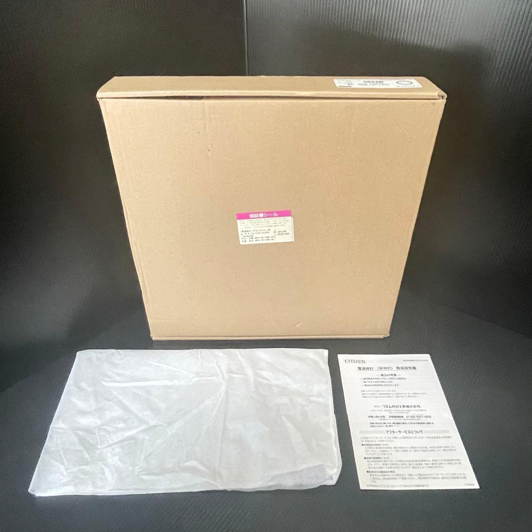 未使用 リズム時計 象嵌 電波時計 8MY457-0 シチズン 壁掛時計
